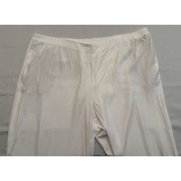 J. JILL White Pull On Crop Pants Size 3X Wide Leg Elastic Waist Trousers NWT - Picture 3 of 13